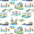 California Toile Wallpaper in Multi color - pattern number KK707_Multi_KH300 - by Katie Kime in the collection