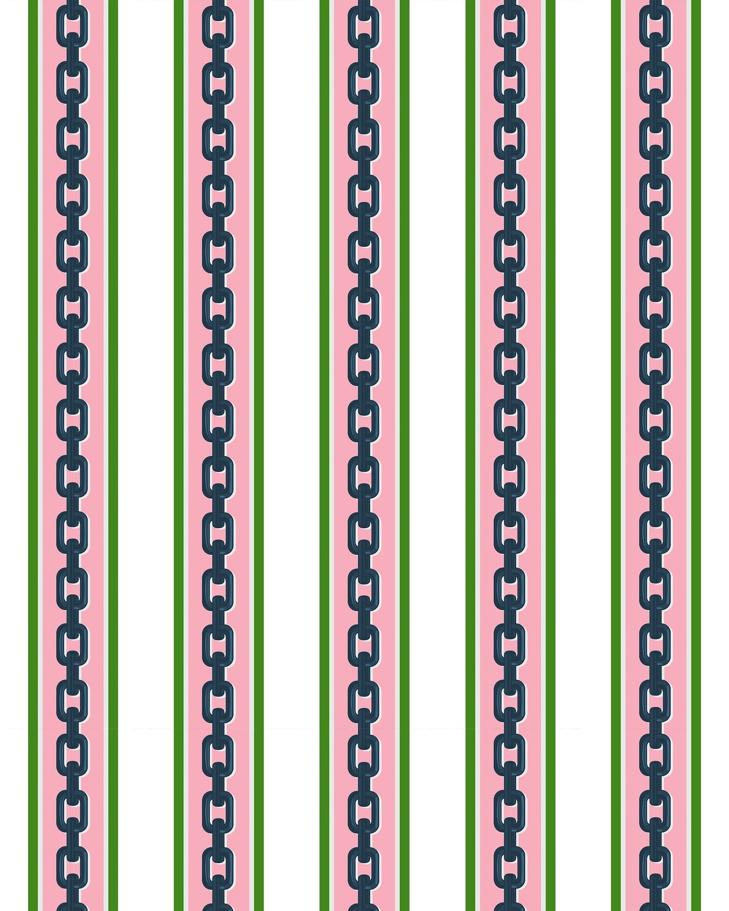 Chain Stripe Peel and Stick Wallpaper in pink color - pattern number KK809_Pink_KH306 - by Katie Kime in the  collection