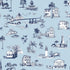 Charleston Toile Wallpaper in blue navy color - pattern number KK711_Blue Navy_KH300 - by Katie Kime in the  collection