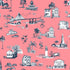 Charleston Toile Wallpaper in coral color - pattern number KK711_Coral_KH300 - by Katie Kime in the  collection