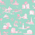 Charleston Toile Peel and Stick Wallpaper in mint color - pattern number KK711_Mint_KH306 - by Katie Kime in the  collection