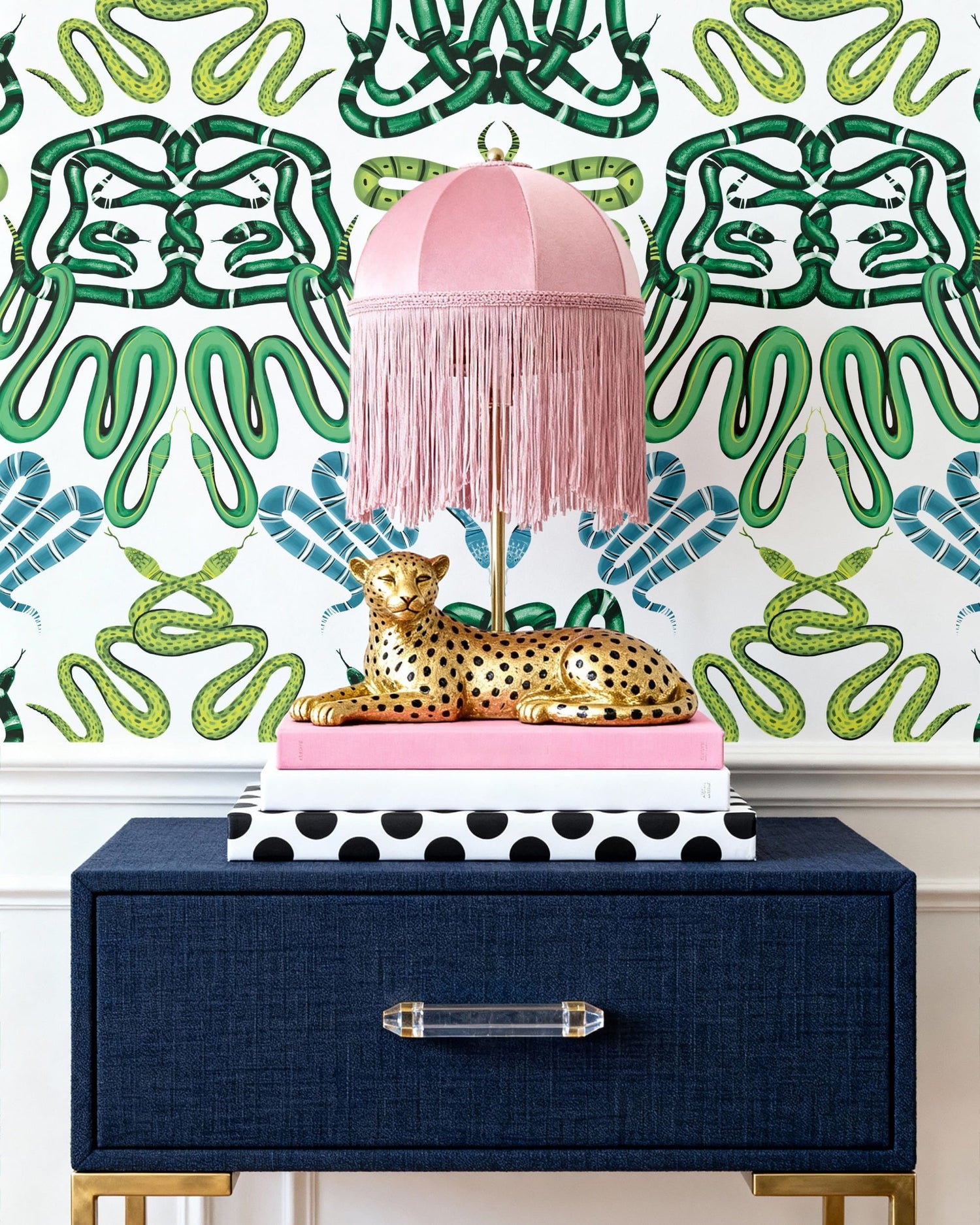 Charmed Wallpaper in green color - pattern number KK710_Green_KH300 - by Katie Kime in the  collection