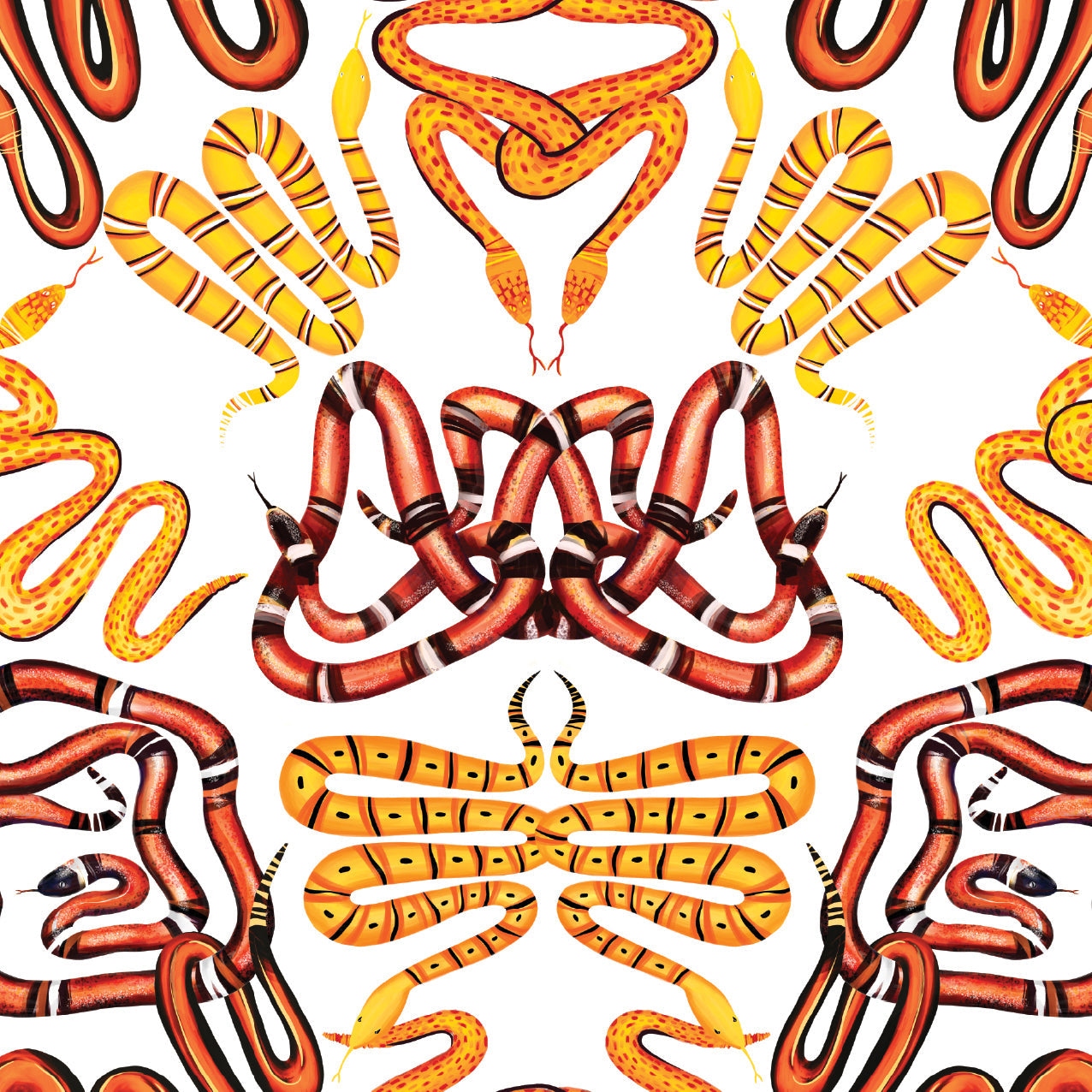 Charmed Peel and Stick Wallpaper in orange color - pattern number KK710_Orange_KH306 - by Katie Kime in the  collection