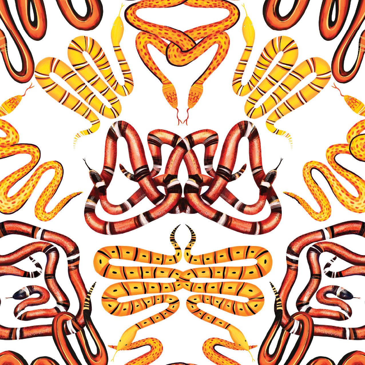 Charmed Wallpaper in Orange color - pattern number KK710_Orange_KH300 - by Katie Kime in the collection