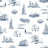 Chicago Toile Peel and Stick Wallpaper in navy color - pattern number KK751_Navy_KH306 - by Katie Kime in the  collection