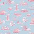 Chicago Toile Wallpaper in blue pink color - pattern number KK751_Blue_Pink_KH300 - by Katie Kime in the  collection