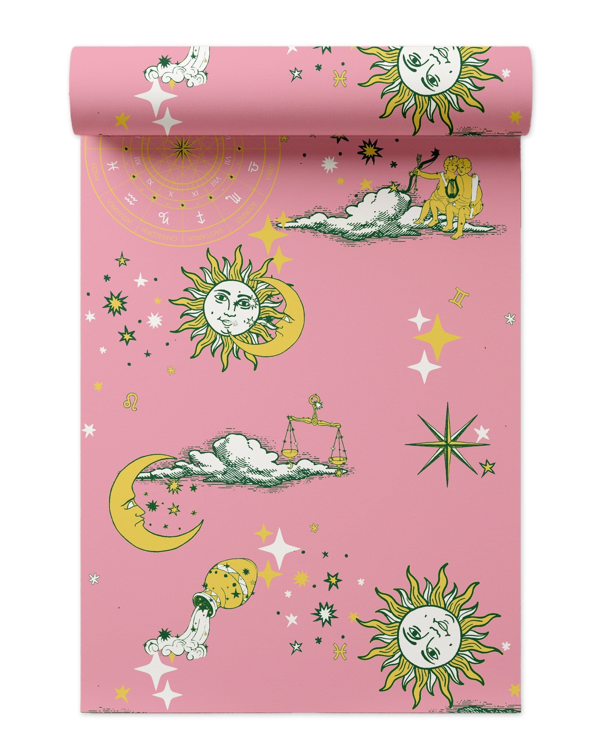 Cosmos Wallpaper in pink yellow color - pattern number KK786_Pink_Yellow_KH300 - by Katie Kime in the  collection