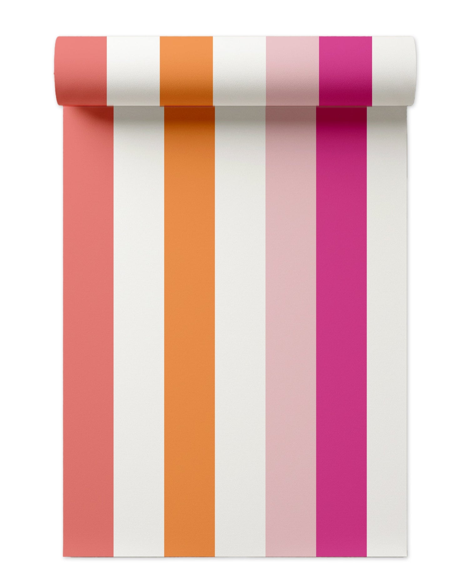Cottage Stripes Peel and Stick Wallpaper in pink color - pattern number KK17042_Pink_KH306 - by Katie Kime in the  collection