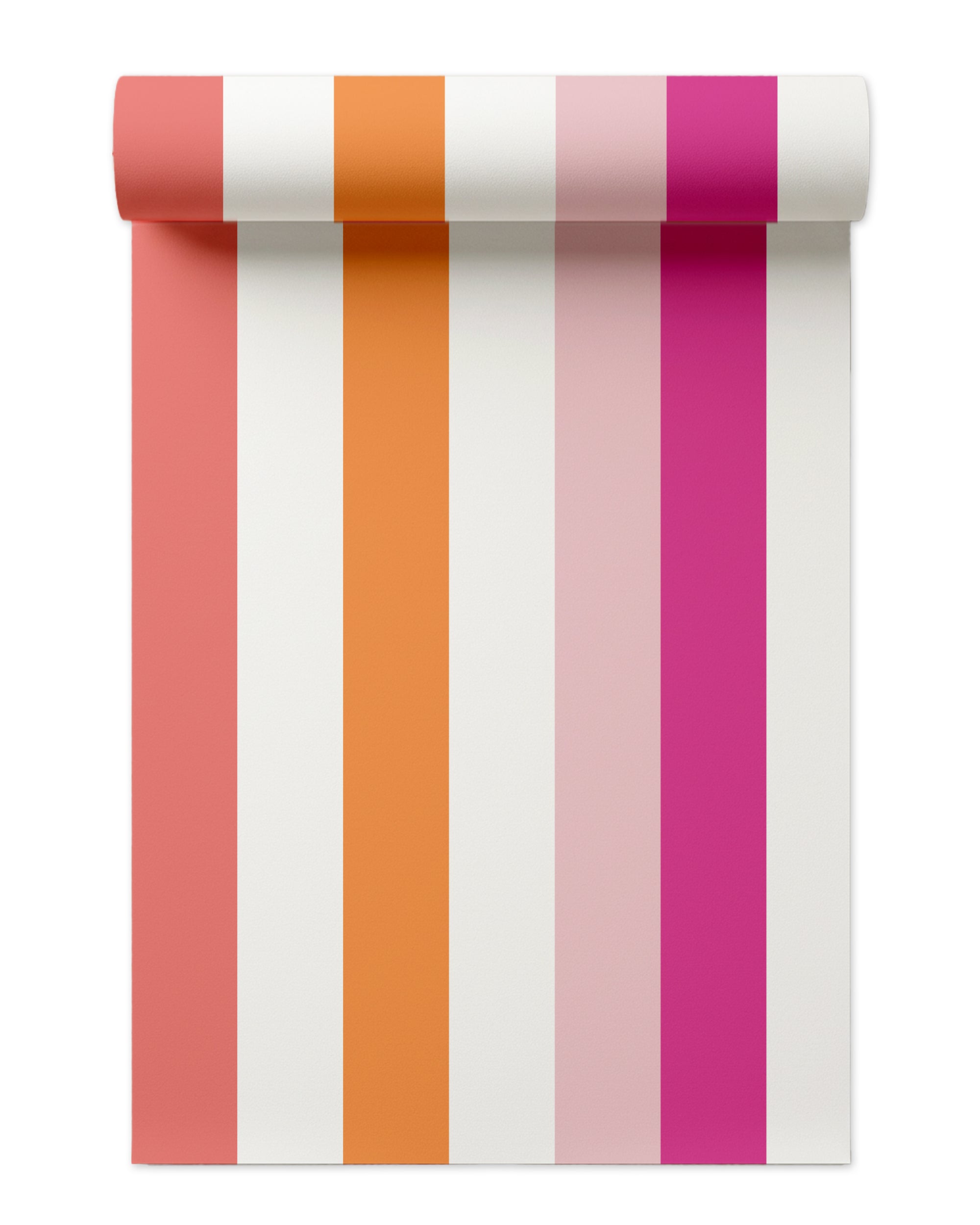 Cottage Stripes Peel and Stick Wallpaper in pink color - pattern number KK17042_Pink_KH306 - by Katie Kime in the  collection