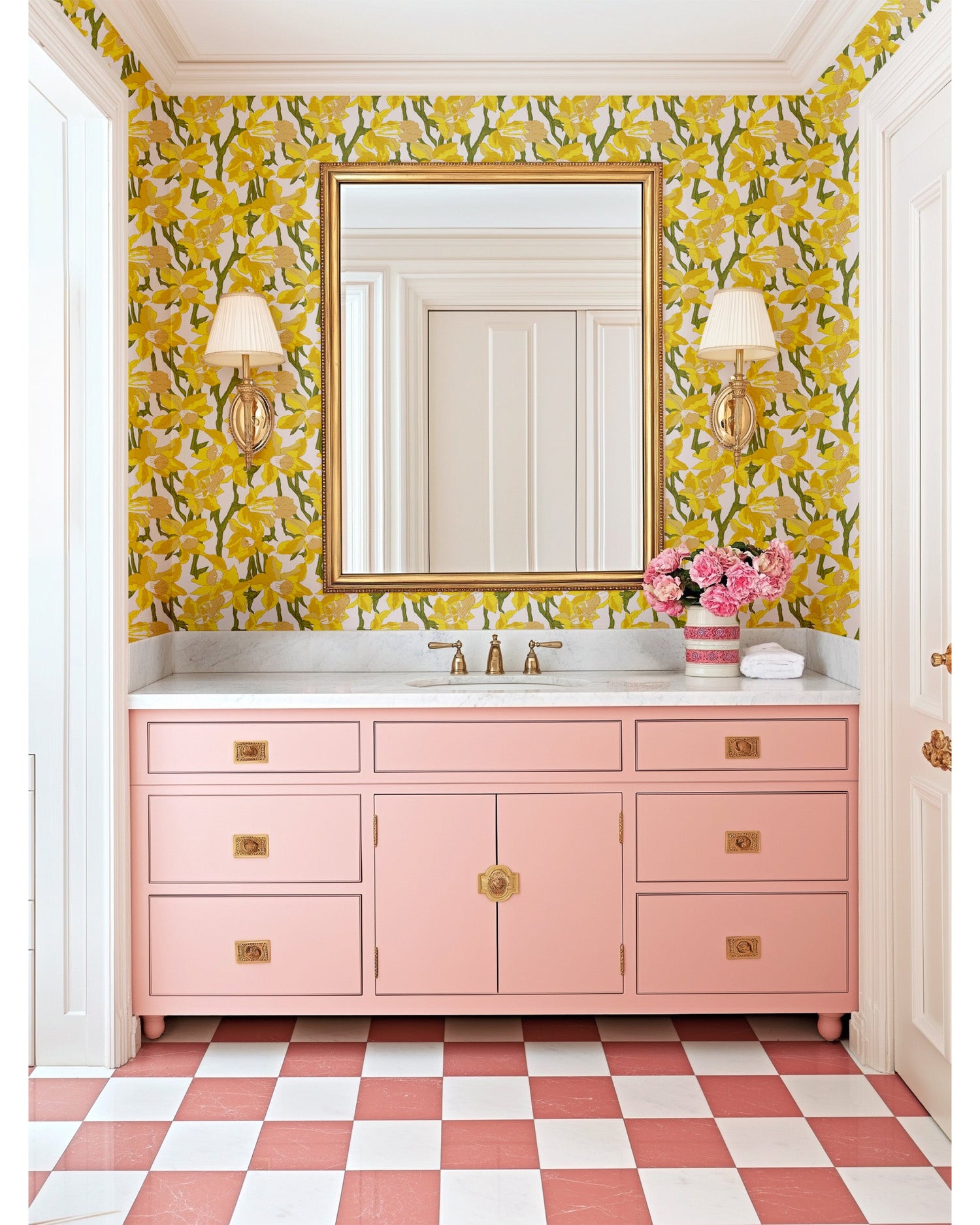 Garden Party Wallpaper in yellow color - pattern number KK17039_Yellow_KH300 - by Katie Kime in the  collection