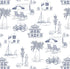Florida Toile Peel and Stick Wallpaper in navy color - pattern number KK706_Navy_KH306 - by Katie Kime in the  collection