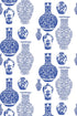 Ginger Jars Wallpaper in blue color - pattern number KK17006_Blue_KH300 - by Katie Kime in the  collection
