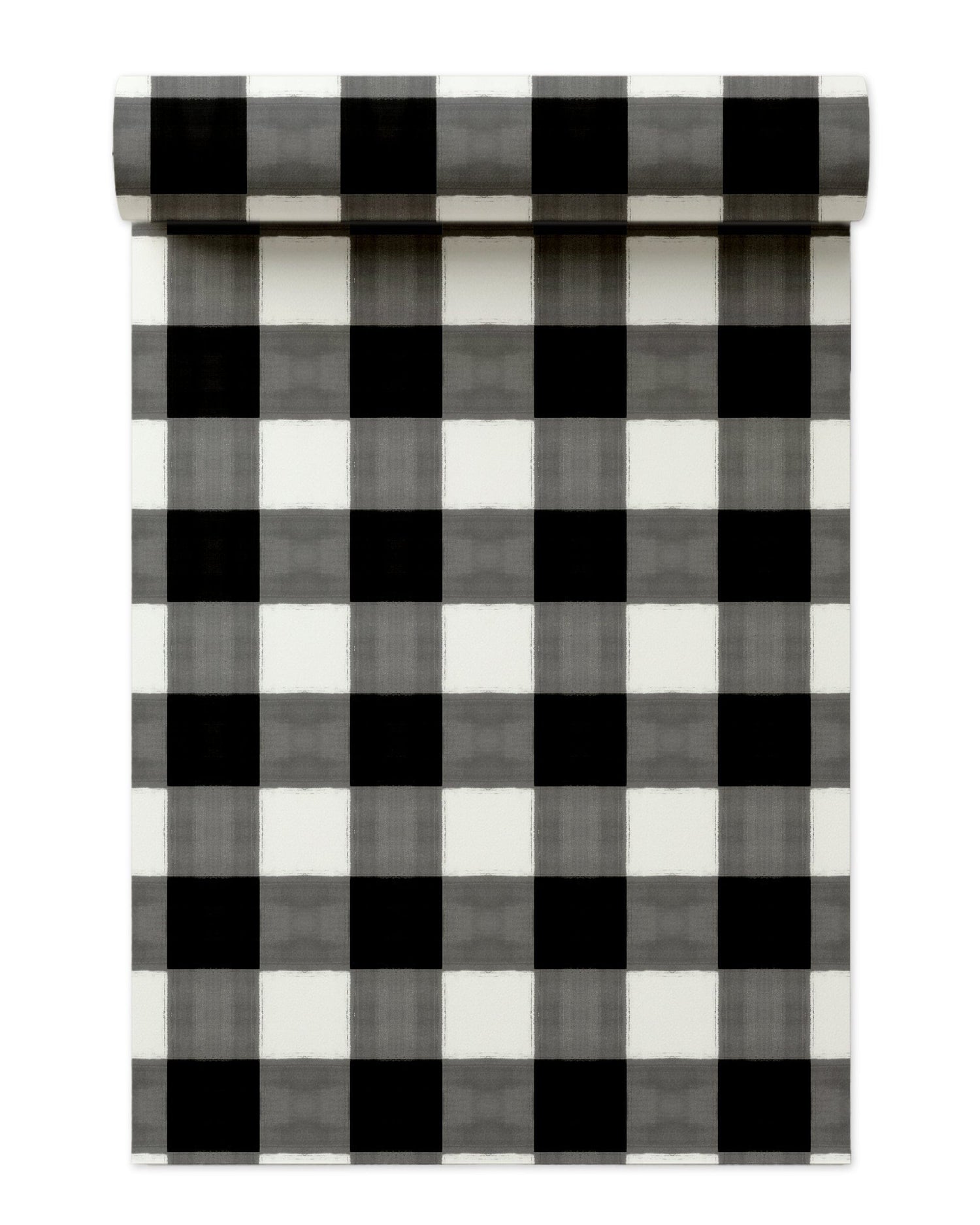 Gingham Large Scale Peel and Stick Wallpaper in black color - pattern number KK799_Black_KH306 - by Katie Kime in the  collection