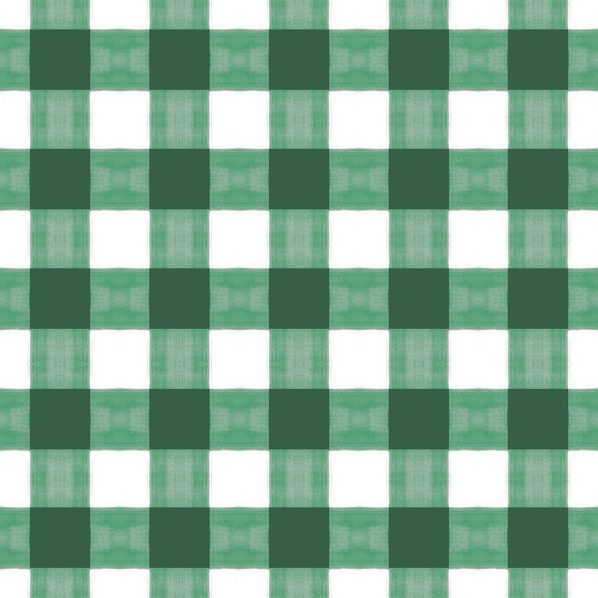 Gingham Large Scale Wallpaper in hunter color - pattern number KK799_Hunter_KH300 - by Katie Kime in the  collection