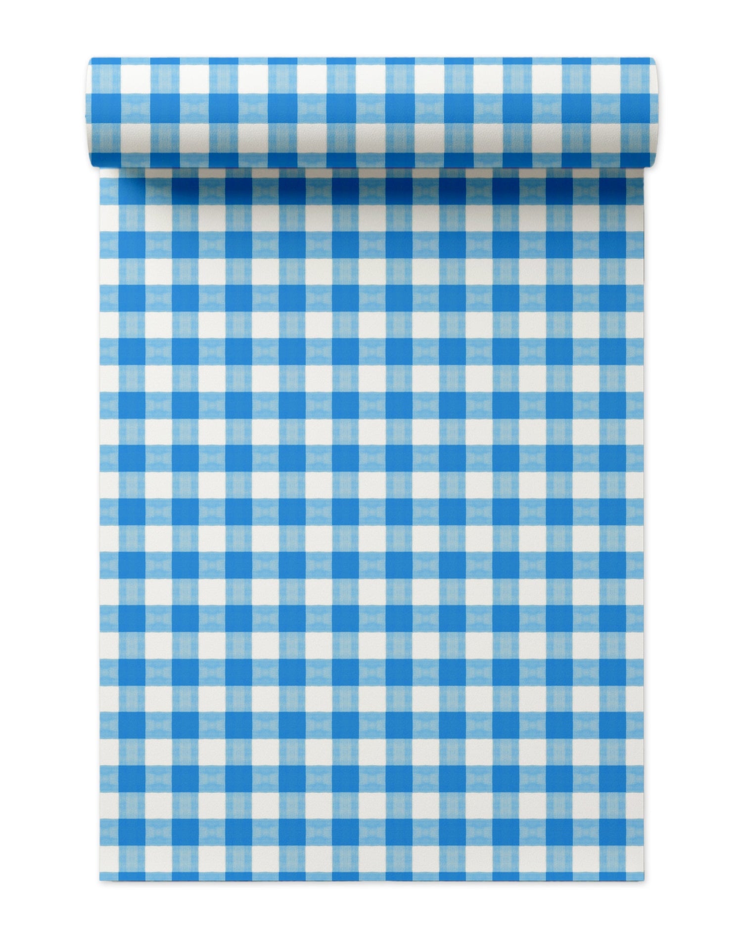 Gingham Large Scale Peel and Stick Wallpaper in light blue color - pattern number KK800_Light_Blue_KH306 - by Katie Kime in the  collection