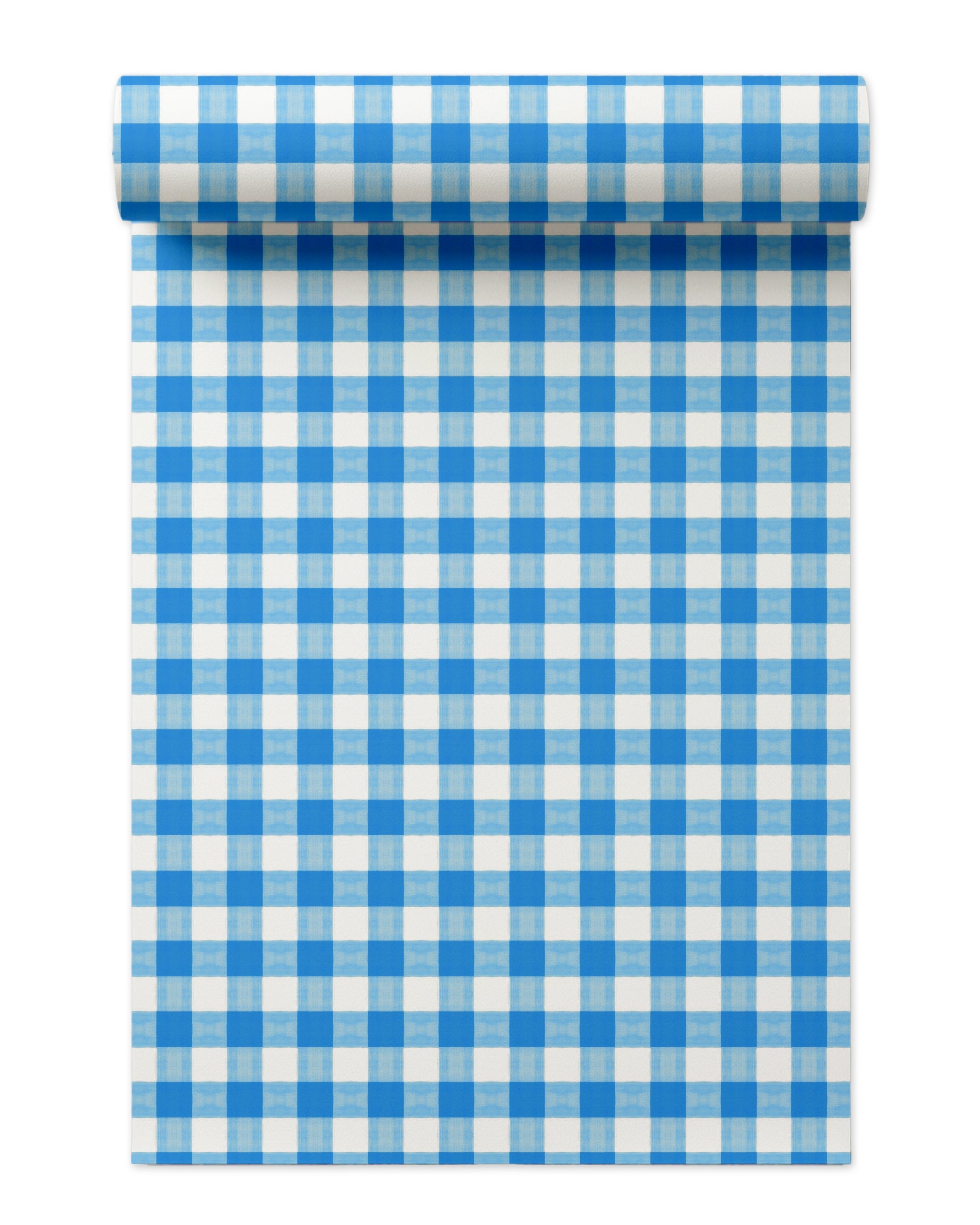 Gingham Large Scale Peel and Stick Wallpaper in light blue color - pattern number KK800_Light_Blue_KH306 - by Katie Kime in the  collection