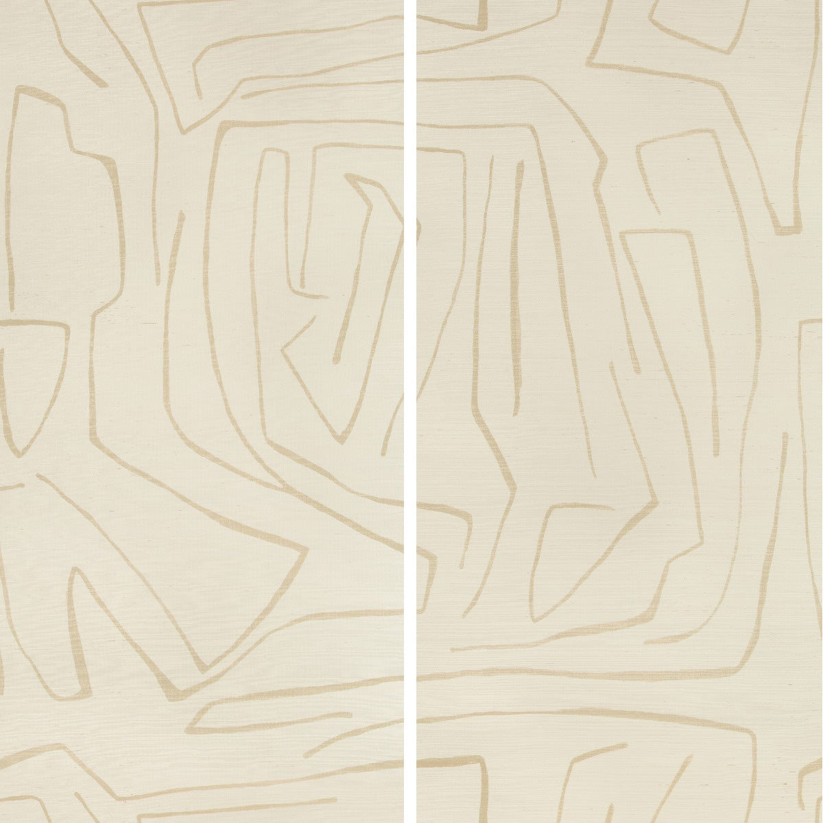 Graffito II 2 Panel Mural in Parchment color - pattern number GWP-3720.116.0 - by Lee Jofa Modern in the Kelly Wearstler IV collection