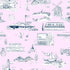 Hamptons Toile Peel and Stick Wallpaper in lilac navy color - pattern number KK579_Lilac_Navy_KH306 - by Katie Kime in the  collection