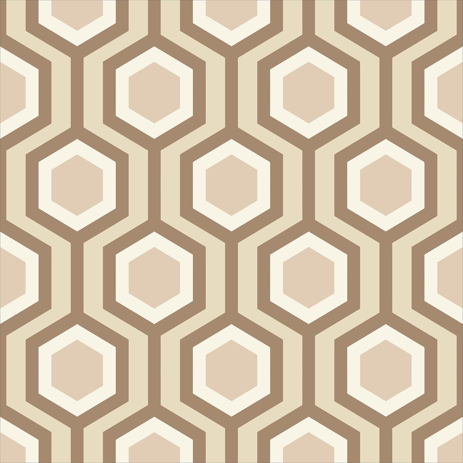 Honeycomb Wallpaper in Bone color - pattern number KK747_Bone_KH300 - by Katie Kime in the collection