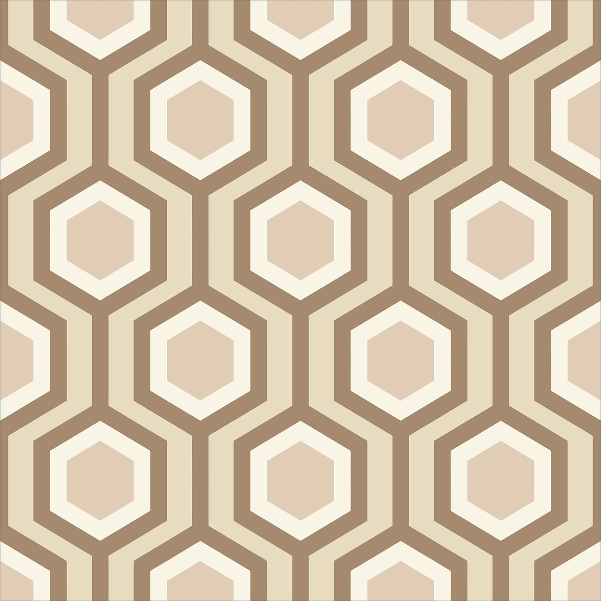 Honeycomb Wallpaper in Bone color - pattern number KK747_Bone_KH300 - by Katie Kime in the collection