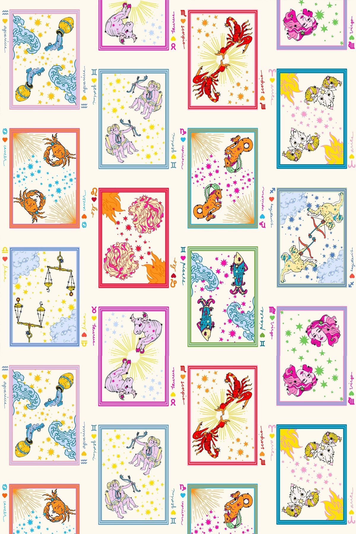 Horoscope Wallpaper in Multi color - pattern number KK813_Multi_KH300 - by Katie Kime in the collection