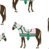 Horse & Tassel Wallpaper in green color - pattern number KK17008_Green_KH300 - by Katie Kime in the  collection