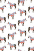 Horse & Tassel Wallpaper in blue color - pattern number KK17008_Blue_KH300 - by Katie Kime in the  collection