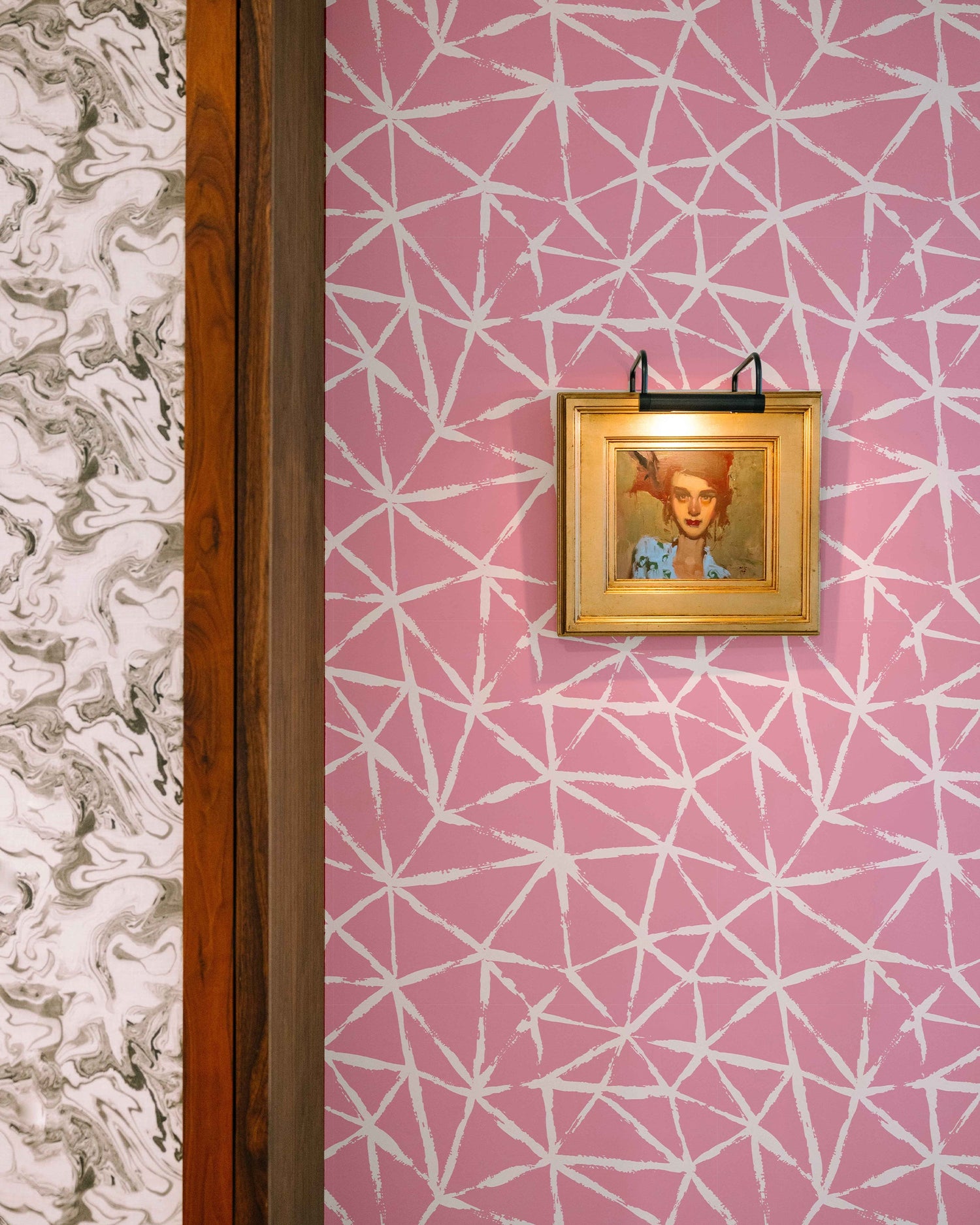 Kaleidoscope Wallpaper in pink color - pattern number KK720_Pink_KH300 - by Katie Kime in the  collection