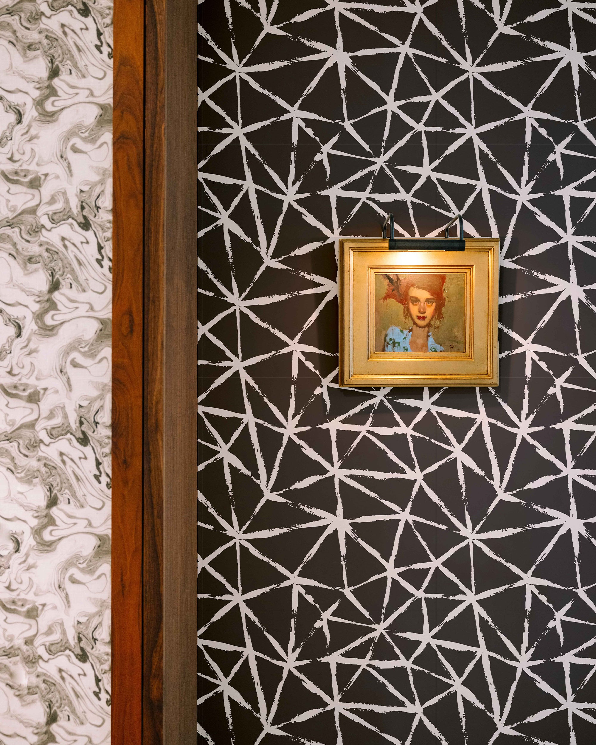 Kaleidoscope Wallpaper in blush color - pattern number KK720_White_KH300 - by Katie Kime in the  collection