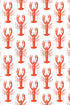 Lobster Bake Wallpaper in red color - pattern number KK702_Red_KH300 - by Katie Kime in the  collection