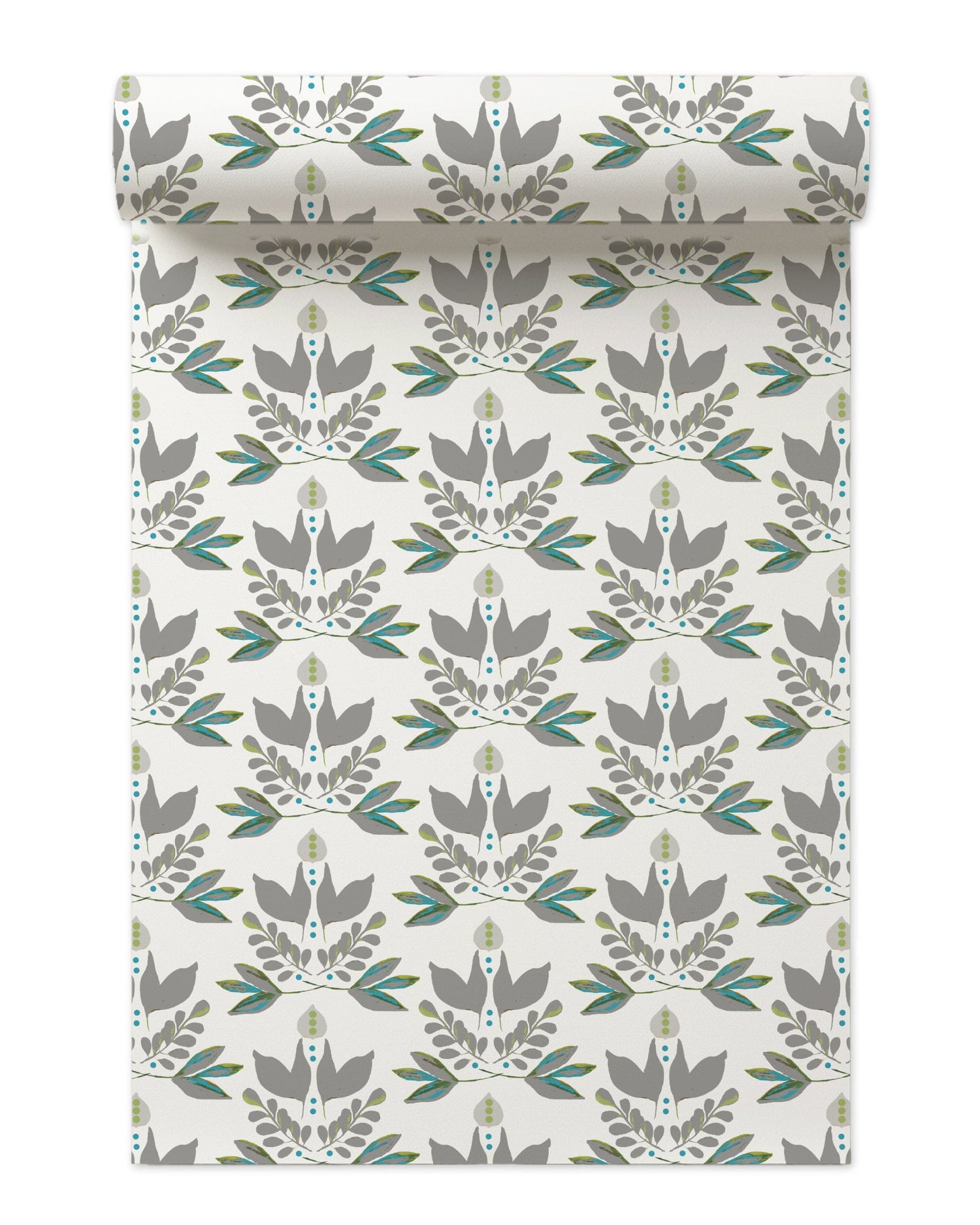 Lotus Peel and Stick Wallpaper in grey color - pattern number KK17013_Grey_KH306 - by Katie Kime in the  collection