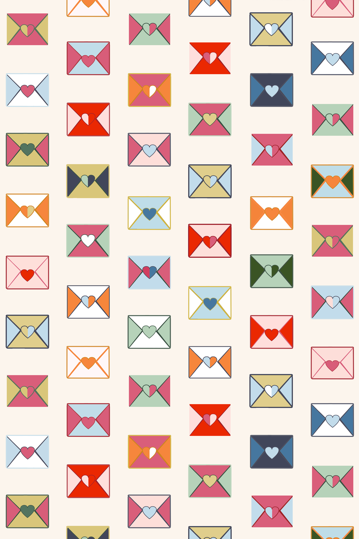 Love Notes Wallpaper in Multi color - pattern number KK803_Multi_KH300 - by Katie Kime in the collection
