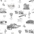 Lubbock Toile Peel and Stick Wallpaper in Black color - pattern number KK767_Black_KH306 - by Katie Kime in the collection