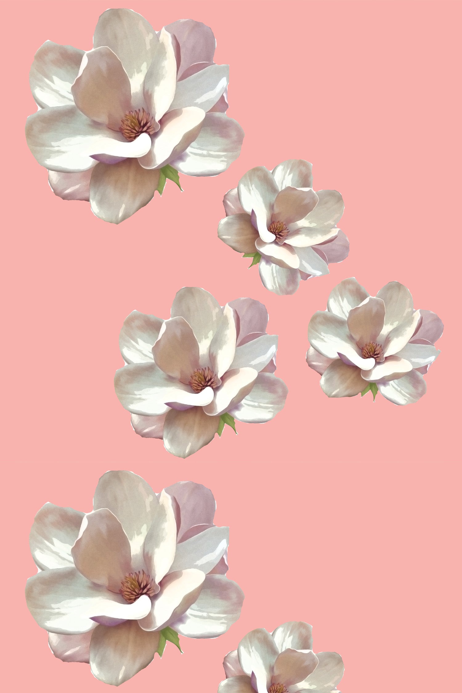 Magnolia Sunset Peel and Stick Wallpaper in pink color - pattern number KK17052_Pink_KH306 - by Katie Kime in the  collection
