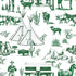 Marfa Toile Wallpaper in Hunter color - pattern number KK17118_Hunter_KH300 - by Katie Kime in the collection