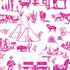 Marfa Toile Wallpaper in pink color - pattern number KK17118_Pink_KH300 - by Katie Kime in the  collection