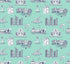 Nashville Toile Peel and Stick Wallpaper in mint navy color - pattern number KK17122_Mint_Navy_KH306 - by Katie Kime in the  collection