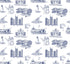 Nashville Toile Peel and Stick Wallpaper in navy color - pattern number KK17122_Navy_KH306 - by Katie Kime in the  collection