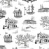 New Orleans Toile Peel and Stick Wallpaper in black color - pattern number KK17123_Black_KH306 - by Katie Kime in the  collection