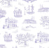 New Orleans Toile Wallpaper in navy color - pattern number KK17123_Lavender_KH300 - by Katie Kime in the  collection