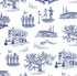 New Orleans Toile Peel and Stick Wallpaper in navy color - pattern number KK17123_Navy_KH306 - by Katie Kime in the  collection
