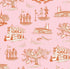 New Orleans Toile Peel and Stick Wallpaper in orange pink color - pattern number KK17123_Orange_Pink_KH306 - by Katie Kime in the  collection