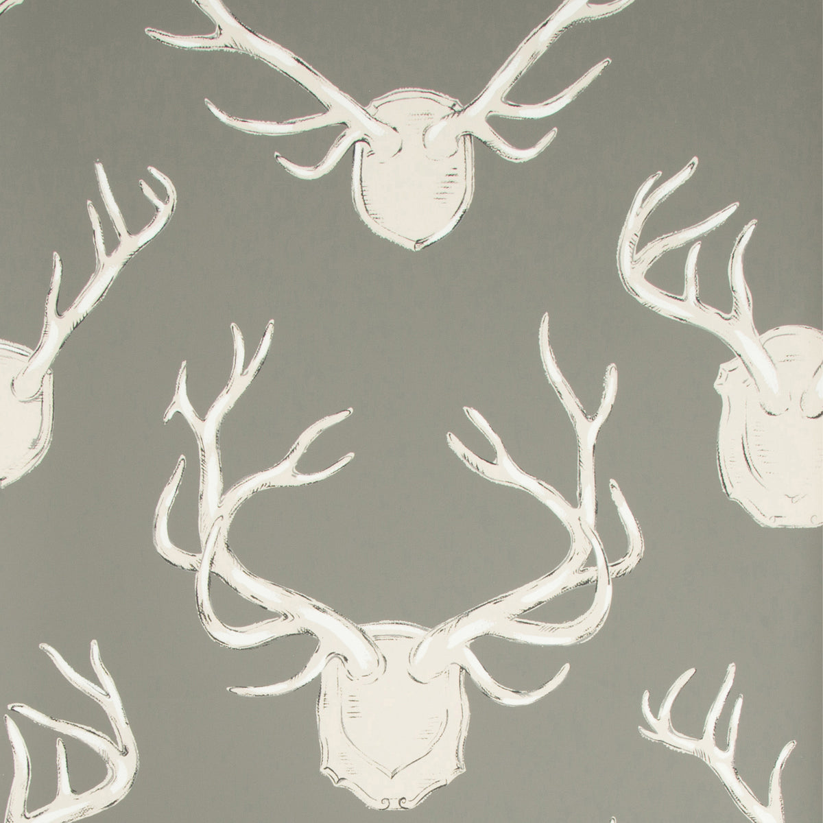 Antlers Wallpaper in Grey color - pattern number P2017102.11.0 - by Lee Jofa in the Lodge II collection