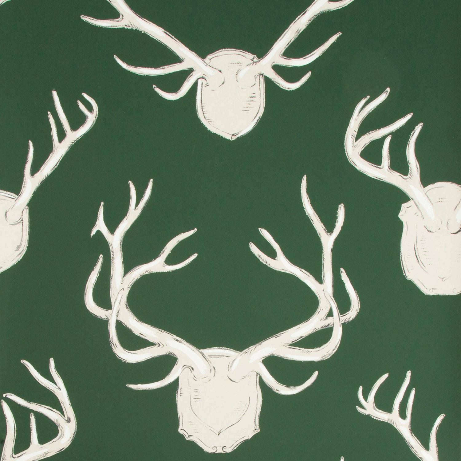 Antlers Wallpaper in Hunter color - pattern number P2017102.3.0 - by Lee Jofa in the Lodge II collection