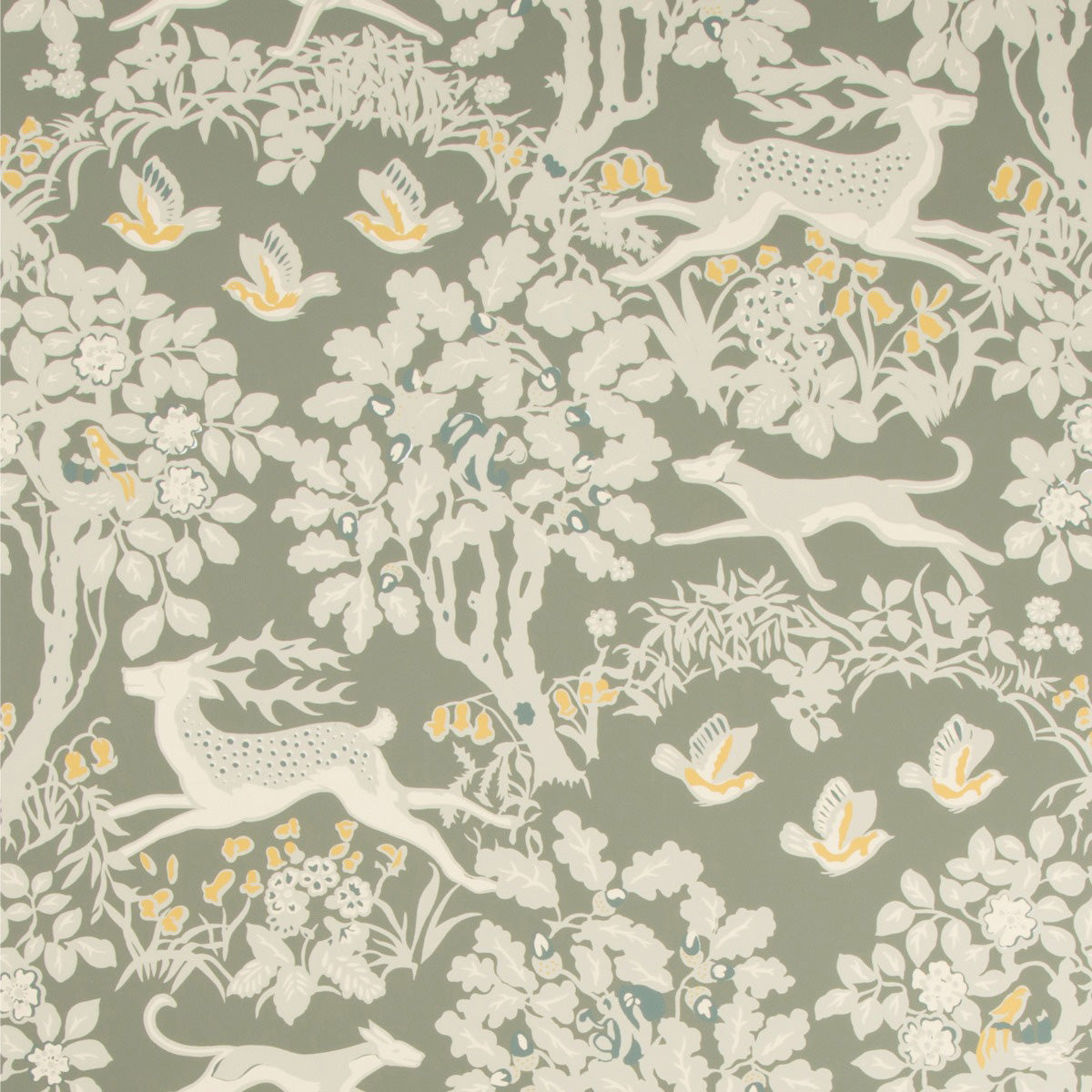 Mille Fleur Wallpaper in Silver color - pattern number P2017104.114.0 - by Lee Jofa in the Lodge II collection
