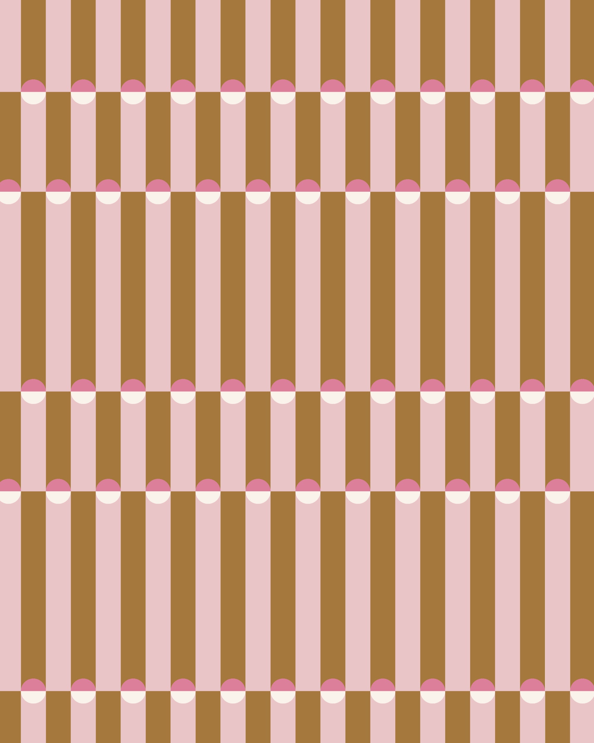 Palisades Peel and Stick Wallpaper in brown color - pattern number KK855_Pink_Brown_KH306 - by Katie Kime in the  collection