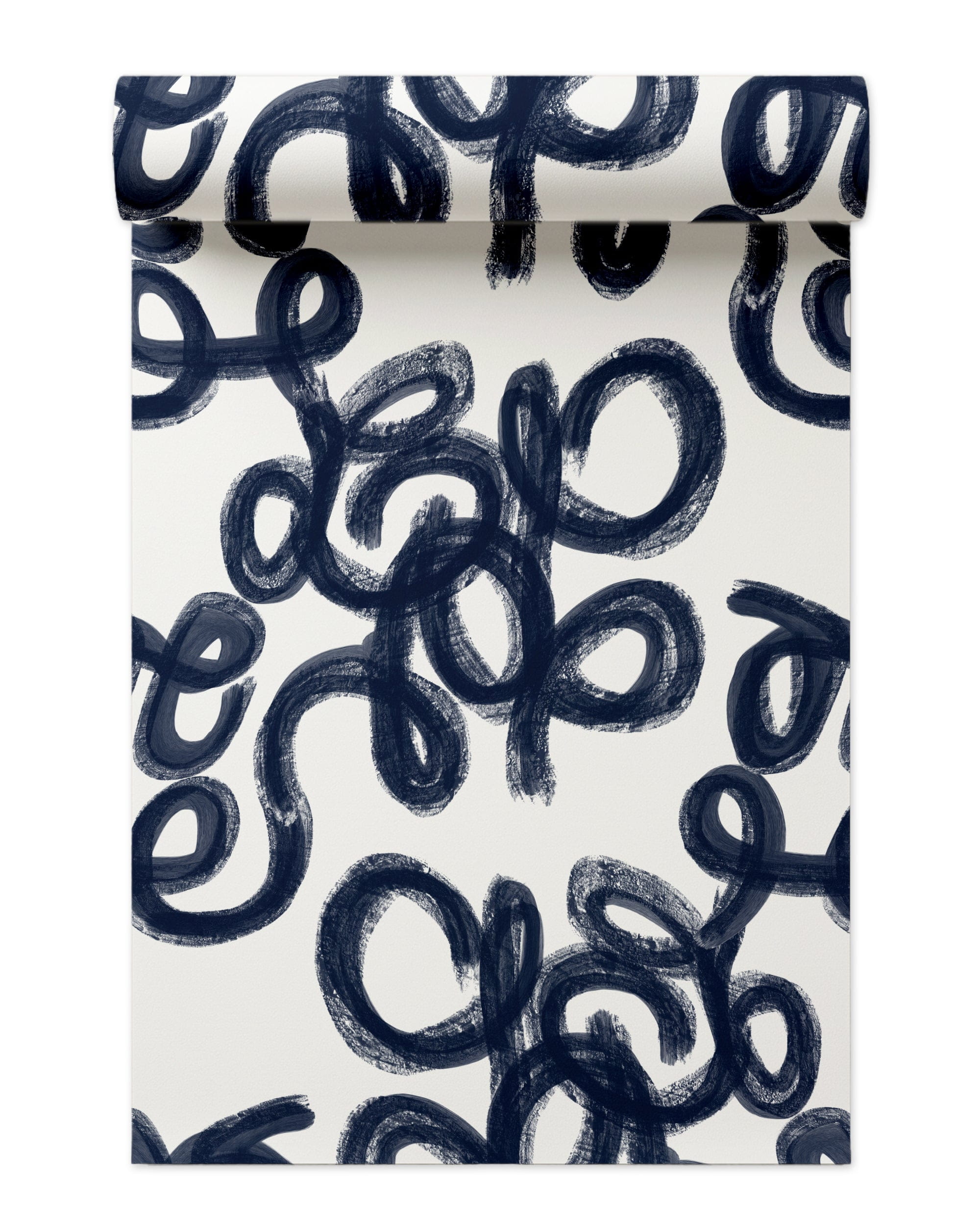 Penelope Peel and Stick Wallpaper in navy color - pattern number KK838_Navy_KH306 - by Katie Kime in the  collection