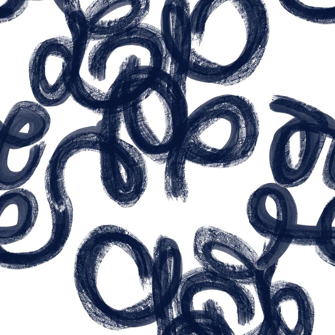 Penelope Wallpaper in Navy color - pattern number KK17102_Navy_KH300 - by Katie Kime in the collection