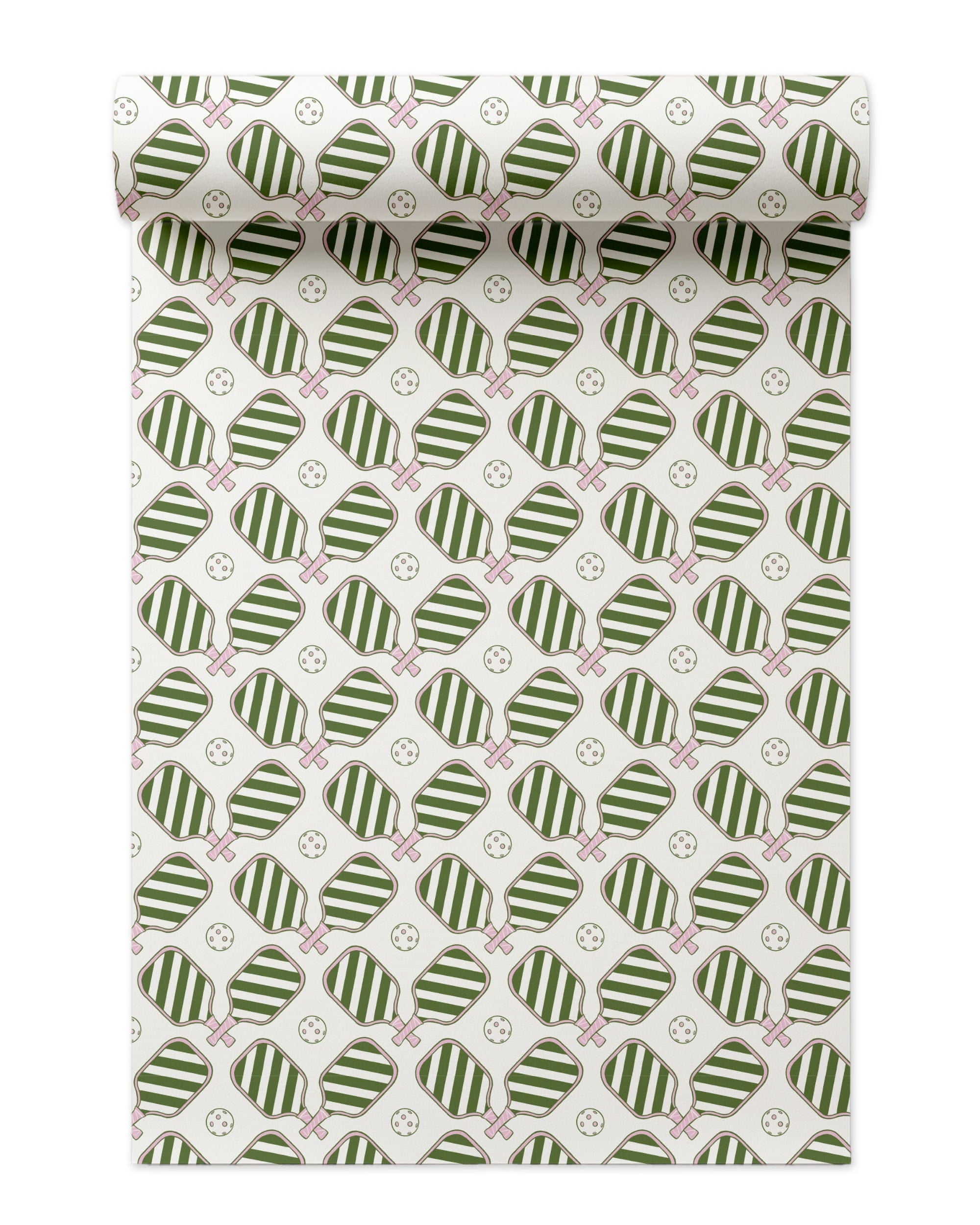 Pickleball Wallpaper in green color - pattern number KK750_Green_KH300 - by Katie Kime in the  collection