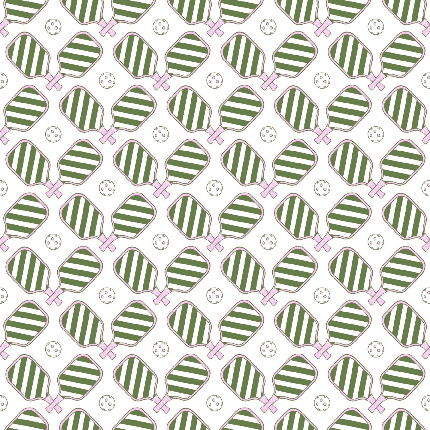 Pickleball Peel and Stick Wallpaper in green color - pattern number KK750_Green_KH306 - by Katie Kime in the  collection